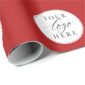 Firmenlogo - Red Christmas Geschenkpapier (Rolleneckpunkt)