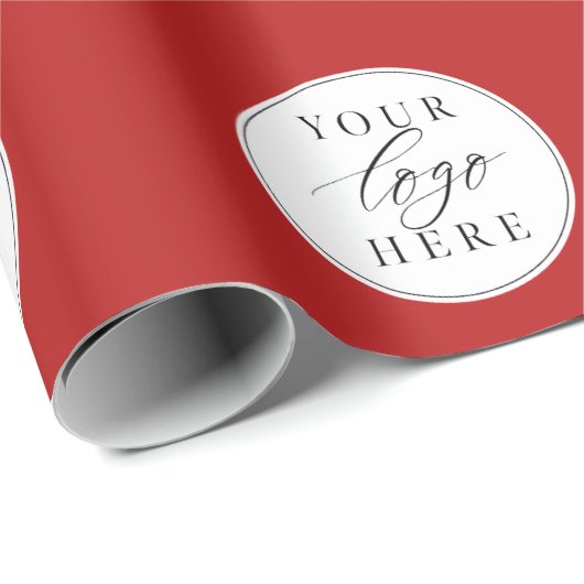 Firmenlogo - Red Christmas Geschenkpapier (Rolleneckpunkt)