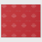 Firmenlogo Red Christmas Snowflake Lp Wrapping Geschenkpapier (Flach)