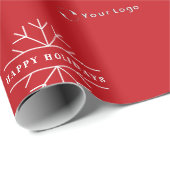 Firmenlogo Red Christmas Snowflake Lp Wrapping Geschenkpapier (Rolleneckpunkt)