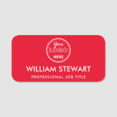 Firmenlogo Red Employee Name Namensschild (Vorderseite)