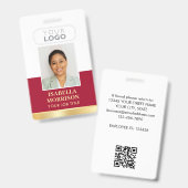 Firmenlogo Red Gold Business Ausweis (Vorder- & Rückseite)