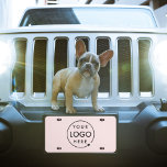 Firmenlogo | Rosa Beruflich US Nummernschild<br><div class="desc">Ein einfaches,  individuelles,  rosafarbenes Businessschaum-Schild-Template in modernem minimalistischem Stil,  das mit Ihrem Firmenlogo leicht aktualisiert werden kann.</div>