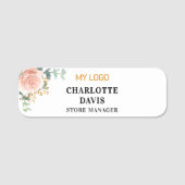 Firmenlogo Rose für Mitarbeiter Namensschild (Vorderseite)