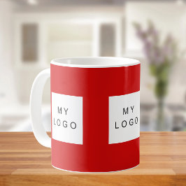 Firmenlogo rot kaffeetasse