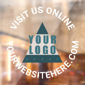 Firmenlogo Rund um den Text - Benutzerdefinierter Fensteraufkleber (Blatt 2)