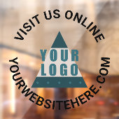 Firmenlogo Rund um den Text im benutzerdefinierten Fensteraufkleber (Blatt 2)