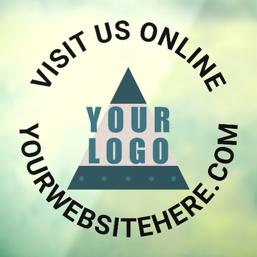 Firmenlogo Rund um den Text im benutzerdefinierten Fensteraufkleber (Blatt 3)