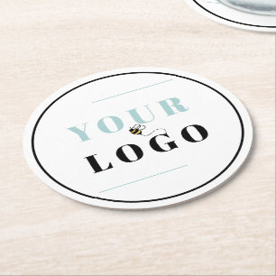 Firmenlogo Runder Pappuntersetzer