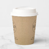 Firmenlogo Rustikaler Kraft-Kaffee Pappbecher (Links)
