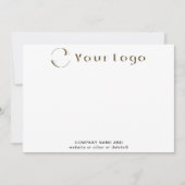 Firmenlogo Saubere Minimal Firmenmarke Weiß Mitteilungskarte (Vorderseite)