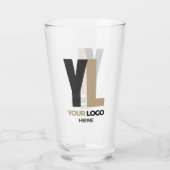 Firmenlogo Saubere minimale Markenbeere Glas (Rückseite)