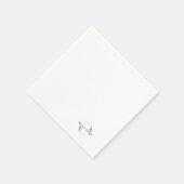 Firmenlogo Saubere minimale Markenbezeichnung Weiß Serviette (Ecke)