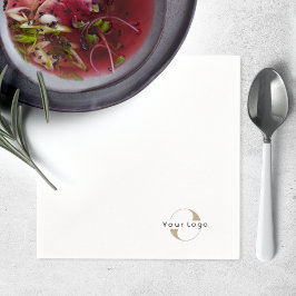 Firmenlogo Saubere minimale Markenbezeichnung Weiß Serviette