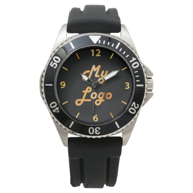 Firmenlogo, schwarz armbanduhr (Vorderseite)
