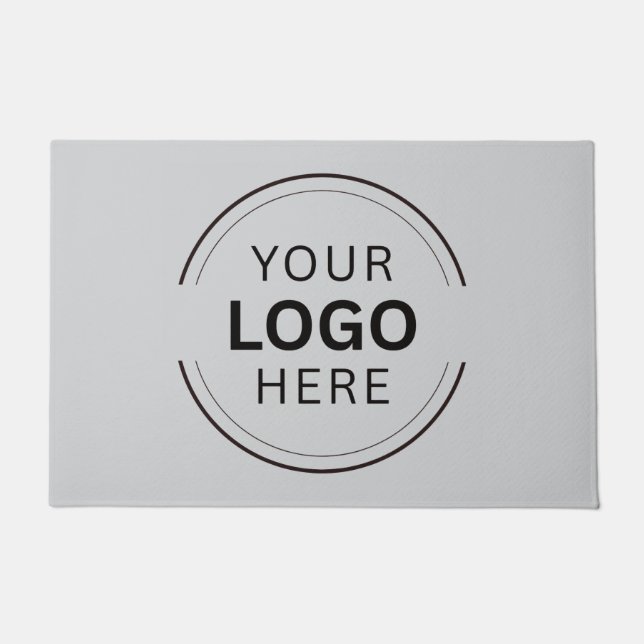 Firmenlogo Schwarz Beruflich Fußmatte (Vorderseite)