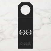 Firmenlogo Schwarz Flaschenanhänger (Vorderseite)