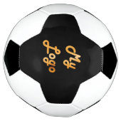 Firmenlogo schwarz fußball (Gedreht)