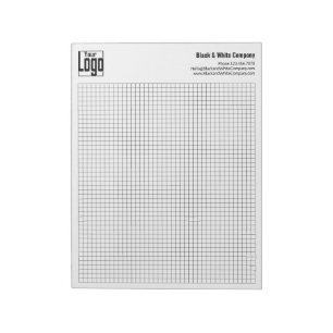 Firmenlogo Schwarz Gitter Grafik Calcpad Notizblock