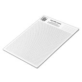 Firmenlogo Schwarz Gittergraph Notizblock (angewinkelt)