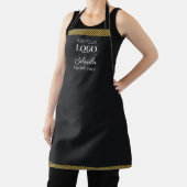Firmenlogo Schwarz & Gold Moderne Minimal Mitarbei Schürze (InSitu)