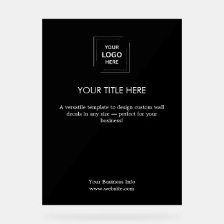 Firmenlogo | Schwarz-modern Beruflich Acrylschild