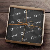 Firmenlogo schwarz seidenpapier