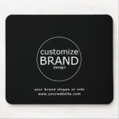 Firmenlogo Schwarz/Weiß-Minimalistisch Mousepad (Vorne)