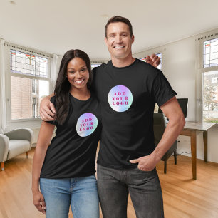 Firmenlogo Schwarze Arbeits- und Berufskleidung T-Shirt