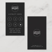 Firmenlogo Schwarze Berufliche Loyalitätskarte Treuekarte (Vorne/Hinten)