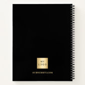 Firmenlogo, schwarze Goldschrift Notizblock (Rückseite)