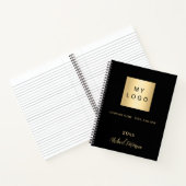 Firmenlogo, schwarze Goldschrift Notizblock (Innenseite)