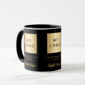 Firmenlogo, schwarze Goldschrift Tasse (Vorderseite Links)