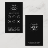 Firmenlogo Schwarze Loyalität Visitenkarte (Vorne/Hinten)