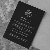 Firmenlogo | Schwarze Minimalistische Werbung Flyer