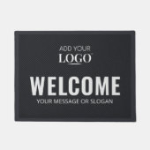 Firmenlogo Schwarze Unternehmenswerbung Fußmatte (Vorderseite)