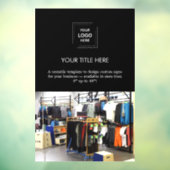 Firmenlogo | Schwarzes Berufliches Foto Fensteraufkleber (Blatt 3)