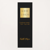 Firmenlogo Schwarzes klassisches Business-Studio Yogamatte (Vorderseite)