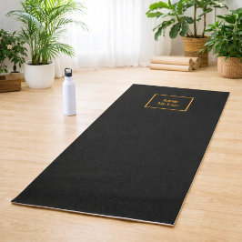 Firmenlogo Schwarzes klassisches Business-Studio Yogamatte