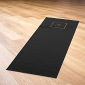Firmenlogo Schwarzes klassisches Business-Studio Yogamatte
