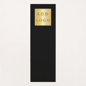 Firmenlogo Schwarzes klassisches Business-Studio Yogamatte (Vorderseite)