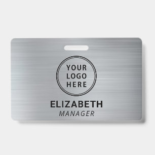 Firmenlogo Silber Name Ausweis