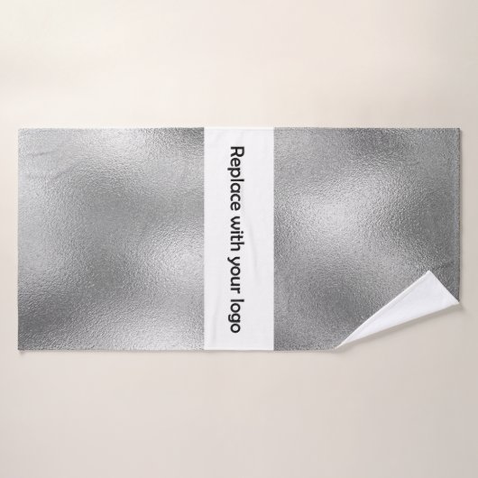 Firmenlogo silbern badehandtuch (Badehandtuch)