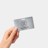 Firmenlogo Silberner Name Ausweis (Handheld)