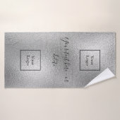 Firmenlogo Silberschwarz Badehandtuch (Badehandtuch)