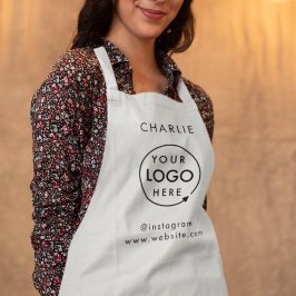 Firmenlogo | Silver Gray Employee name Schürze