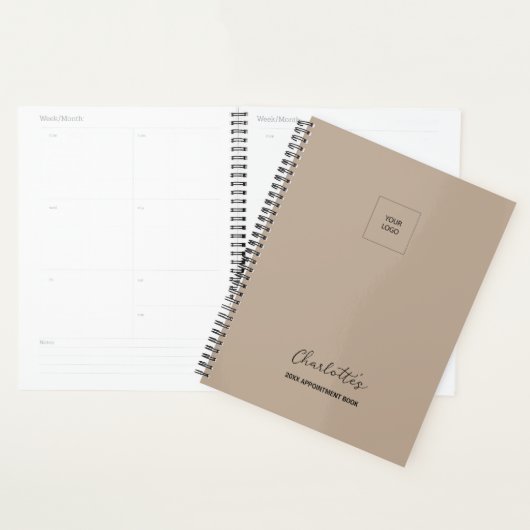 Firmenlogo Simple Tan Elegantes Terminkalender Planer (Anzeige)