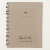 Firmenlogo Simple Tan Elegantes Terminkalender Planer (Vorderseite)