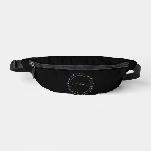 Firmenlogo Slogan Black Elegant Bauchtasche (Vorderseite)