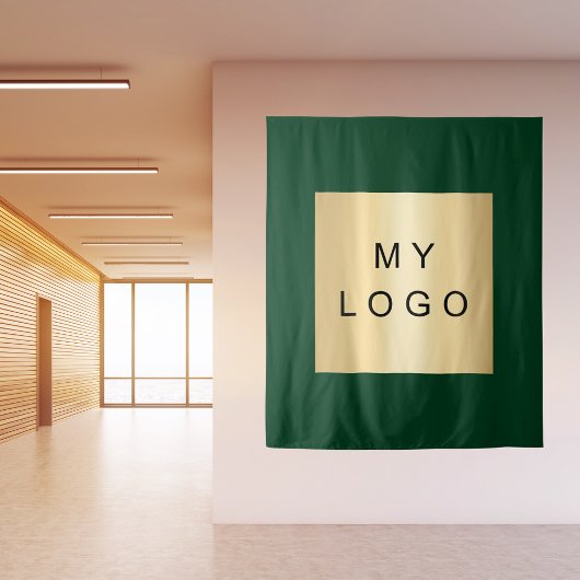 Firmenlogo Smaragd grün Wandteppich